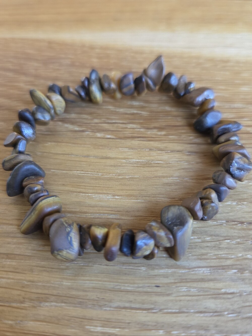Tiger Eye Chip Beads Stretch Bracelet - Hand Crafted - Picture 9 of 11